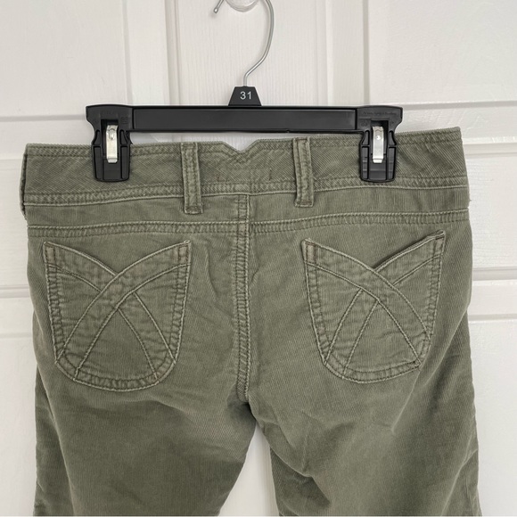 Abercrombie Girls Army Green Corduroy Crop Pants Size 12 NWT Fall Winter - Picture 4 of 5